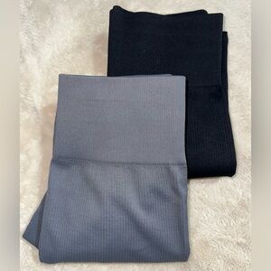 Black and Gray Leggings Set